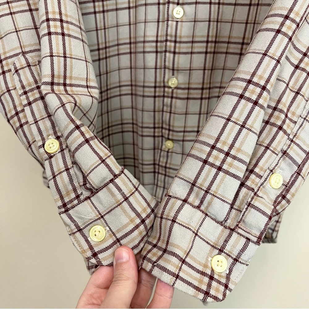 Pendleton Jasper 100% Wool Plaid Button Up Shirt *Flaw* Large - Picture 4 of 12